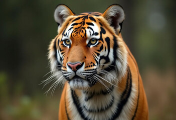 Obraz premium 迫力のある虎のAI生成画像