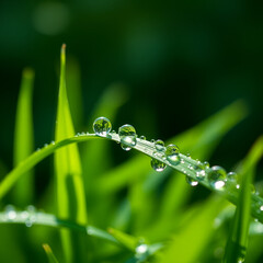 dew drops on grass