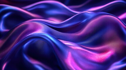 Fototapeta premium Vibrant Silky Waves in Deep Blue and Purple Tones of Elegance