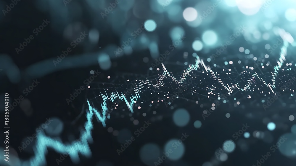 Poster a vibrant image showcasing futuristic ai-driven analytics for stock market insights.