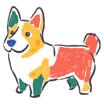 recommend clip art: Corgi dog art illustration drawing vector