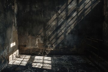 Mysterious shadows in an abandoned room
