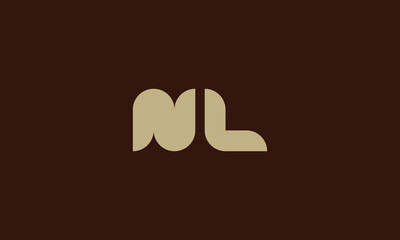 NL monogram logo design
