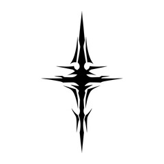 Fototapeta premium Lightning thinder tribal design black vector