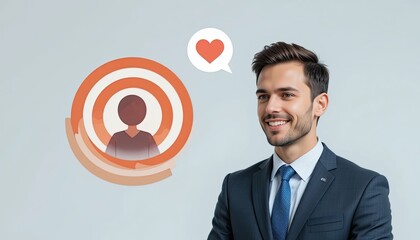 Modern office businessman expressing feelings