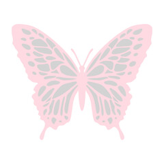 Butterfly illustration. Monarch butterfly. Silhouette butterfly.