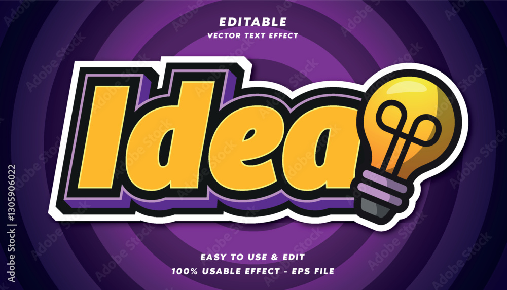 Poster idea editable logotype with modern and simple style, usable for logo or campaign title