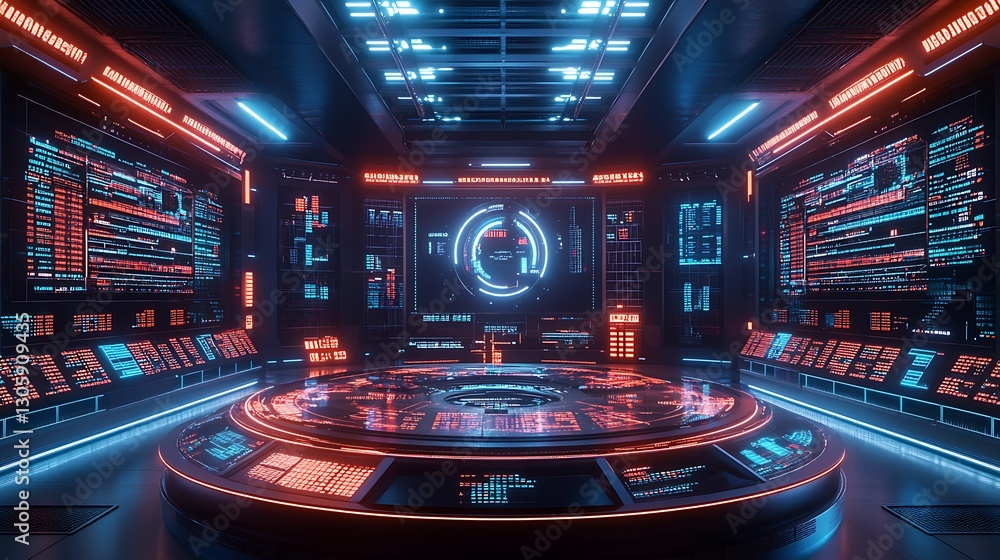Aufkleber futuristic concept of commodity trading with a glowing financial theme in a digital style.