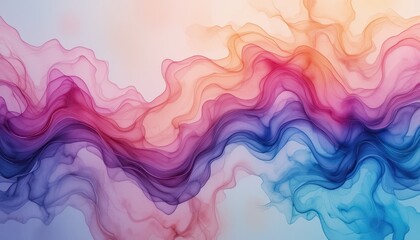 Fototapeta premium Digital harmony flowing color illusions