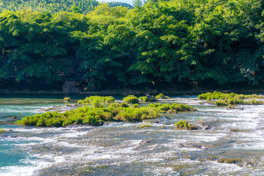 Tianxingqiao area scenery of Huangguoshu waterfalls. It is located in the Anshun, Guizhou, China.