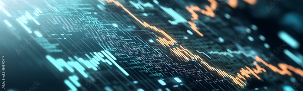 Aufkleber futuristic cryptocurrency transaction interface design in a digital format.