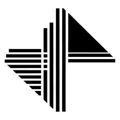 Obraz premium Abstract geometric shapes illustration design black vector