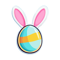 Fototapeta premium Easter egg illustration pastel easter vector