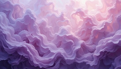 Obraz premium Ethereal cloud formation abstract art digital landscape soft lighting overhead view visual serenity