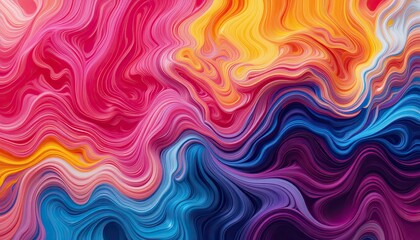 Fototapeta premium Vibrant abstract swirls digital art colorful composition creative studio close-up visual expression