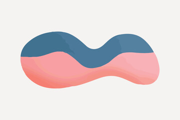 Naklejka premium whimsical abstract shape illustration vector