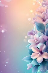 Obraz premium Beautiful background template made of Spring flowers.