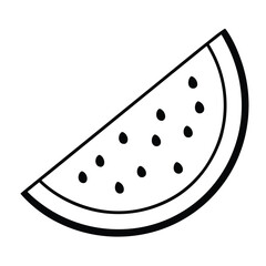  watermelon vector illustration of a black and white