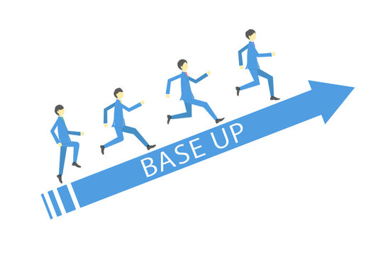 businessmen climbing blue arrow, base up clip art preview