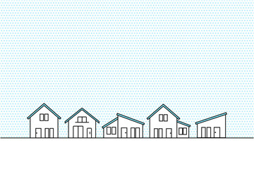 住宅展示会や家づくり相談会の素材として使えそうな背景イラスト