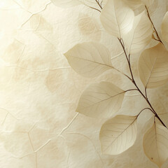 Delicate Artistic Depiction of Transparent Leaves Evoking Nature, Elegance, and Tranquility