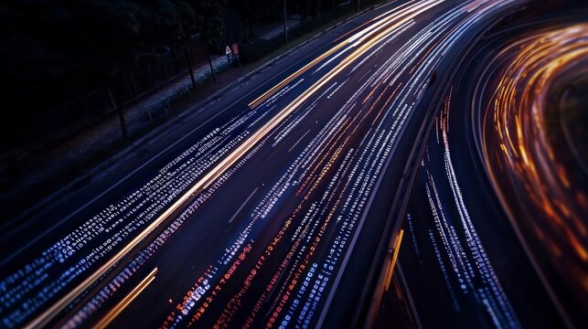 Digital Highway  Data Stream  Night Traffic  Code  Speed  Technology  Future  Abstract  Li