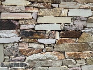 Pared de piedra, detalle, textura