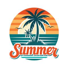 Naklejka premium summer vacation poster