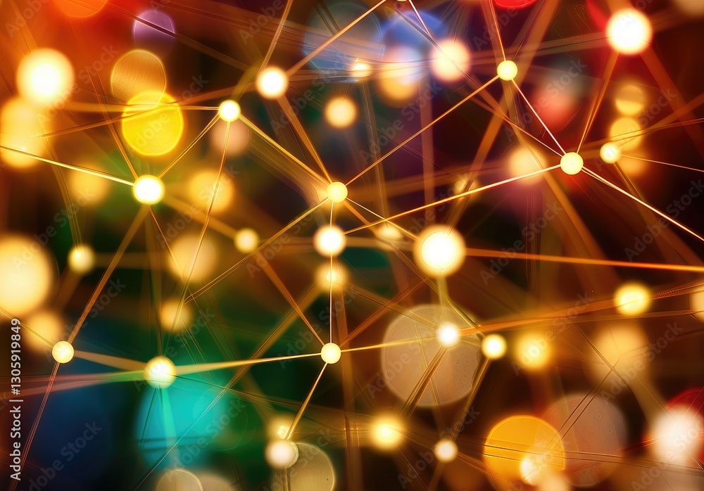 Poster abstract representation of quantum chromodynamics conceptual visualization