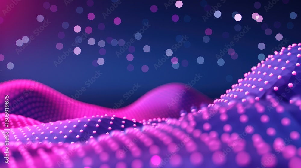 Poster abstract representation of quantum field theory with vibrant color patterns
