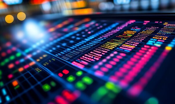 Futuristic hedge fund management image featuring glowing AI elements and modern investment themes.