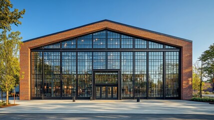 Obraz premium Modern modular home constructed