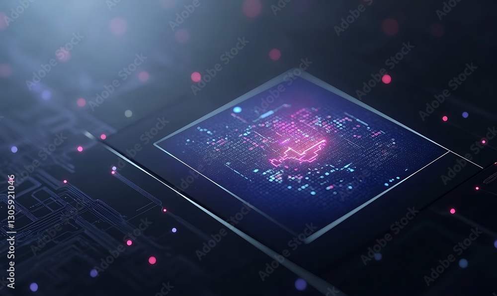 Aufkleber high-tech summit image featuring futuristic design and glowing elements for economic themes.