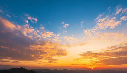 Sunset Sky with Vibrant Clouds