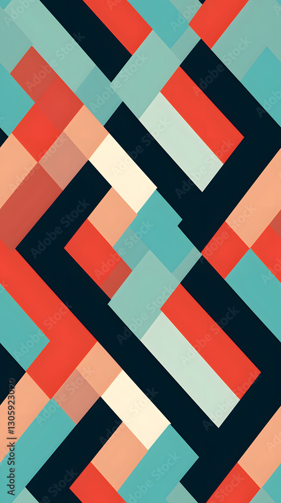 Aufkleber retro style diagonal pattern graphics poster background