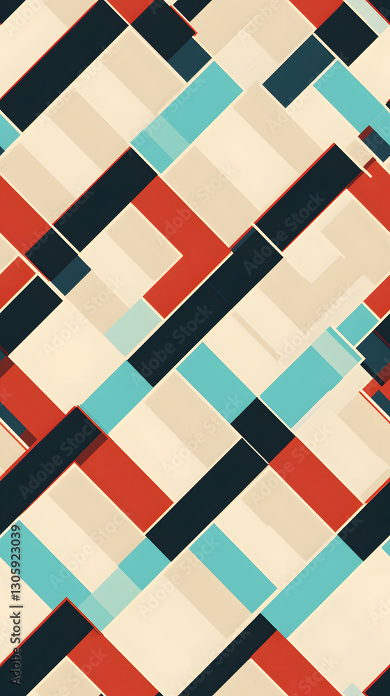 Aufkleber retro style diagonal pattern graphics poster background