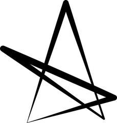 Geometric star pattern. Doodle line style