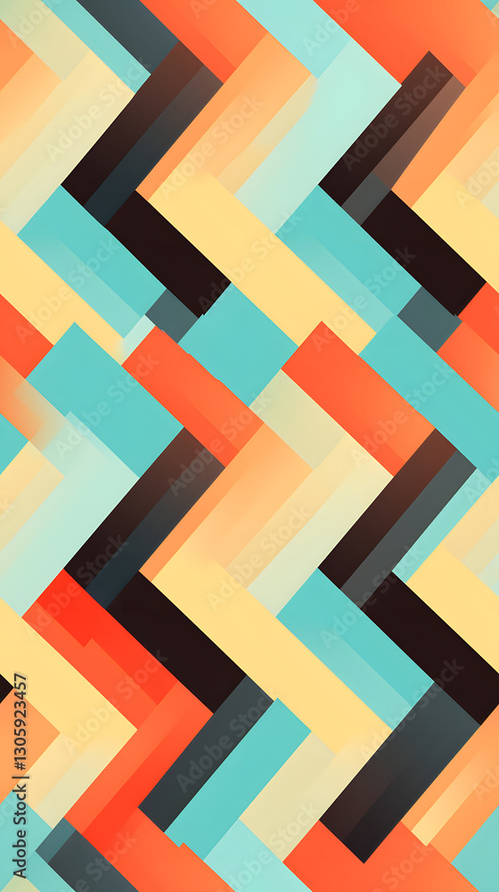 Aufkleber retro style diagonal pattern graphics poster background
