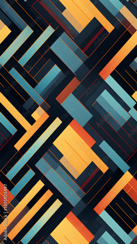 Aufkleber retro style diagonal pattern graphics poster background