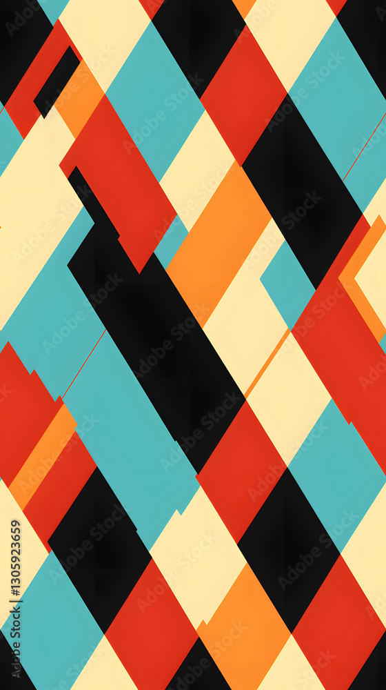 Aufkleber retro style diagonal pattern graphics poster background