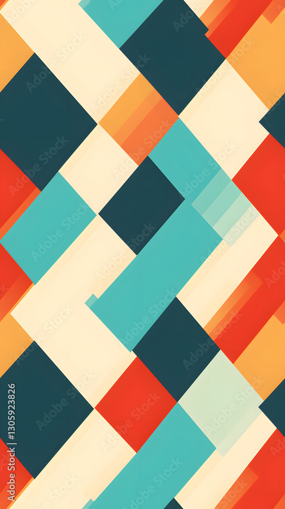 Aufkleber retro style diagonal pattern graphics poster background