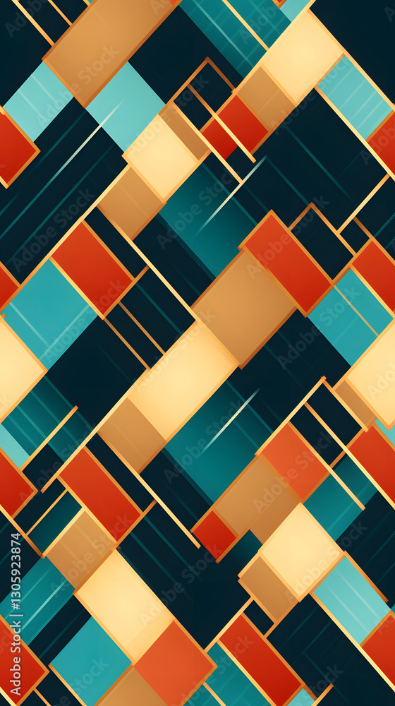 Aufkleber retro style diagonal pattern graphics poster background