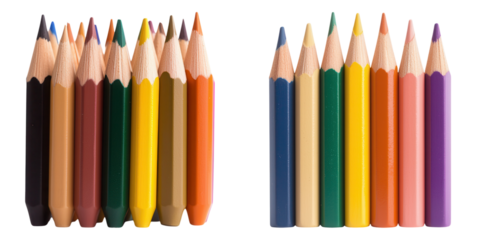 Easter, teacher, background, Colorful sharpened pencils arranged in two groups, showcasing vibrant hues
