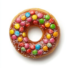 donut. donut with candy topping