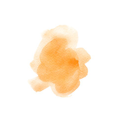 a yellow watercolor on white