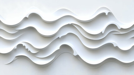 Fototapeta premium Abstract white wave pattern background