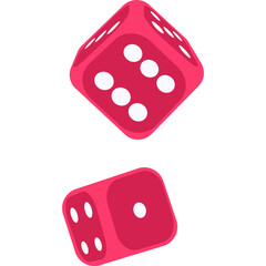 Dice Flat Illustration