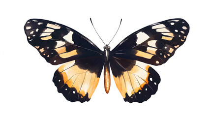 Fototapeta premium Detailed illustration of a vibrant butterfly with intricate patterns.