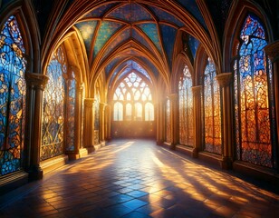 Illuminated Glass Archway of Elegance
