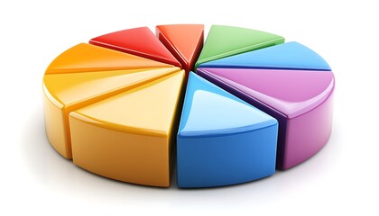 Obraz premium Colorful pie chart data analysis